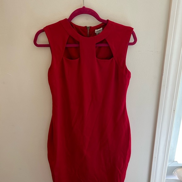 Cache Red Keyhole Dress - Picture 8 of 9
